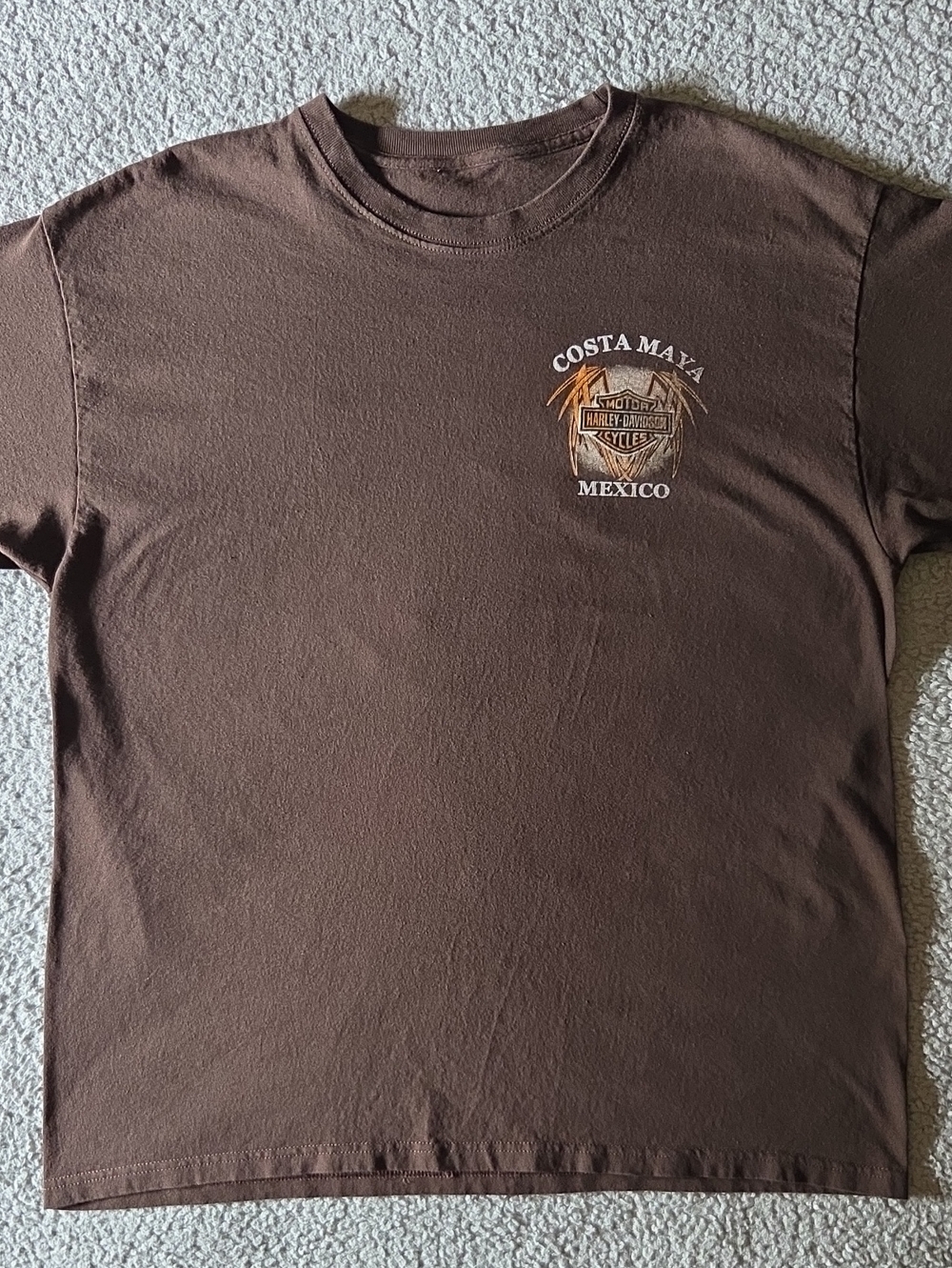 Harley Davidson Biker Costa Maya, México Eagle Graphic Short Sleeve T-shirt